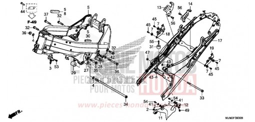 CARROSSERIE DE CHASSIS VFR800FH de 2017